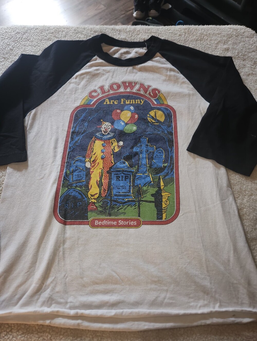 Threadless Clowns Are Funny 3/4 Sleeve Shirt Size Med